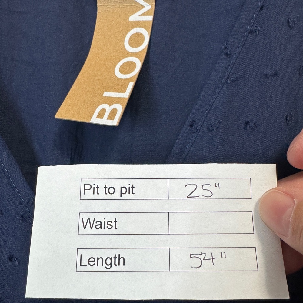 Bloomchic Long Sleeve Midi Dress Navy - Picture 11 of 11